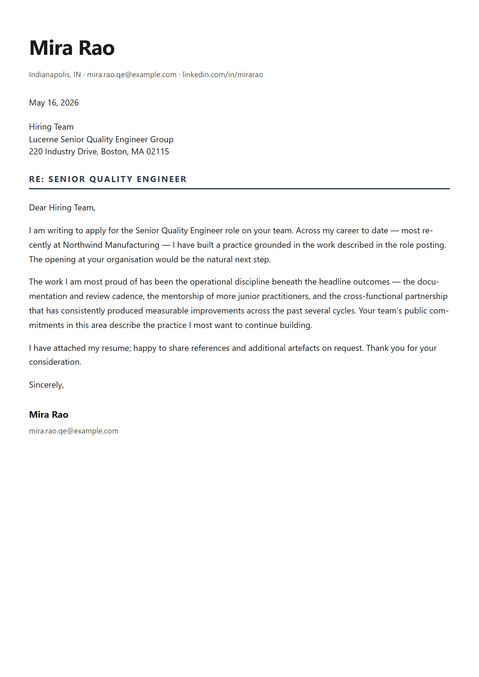 Anvil-Q cover letter template preview