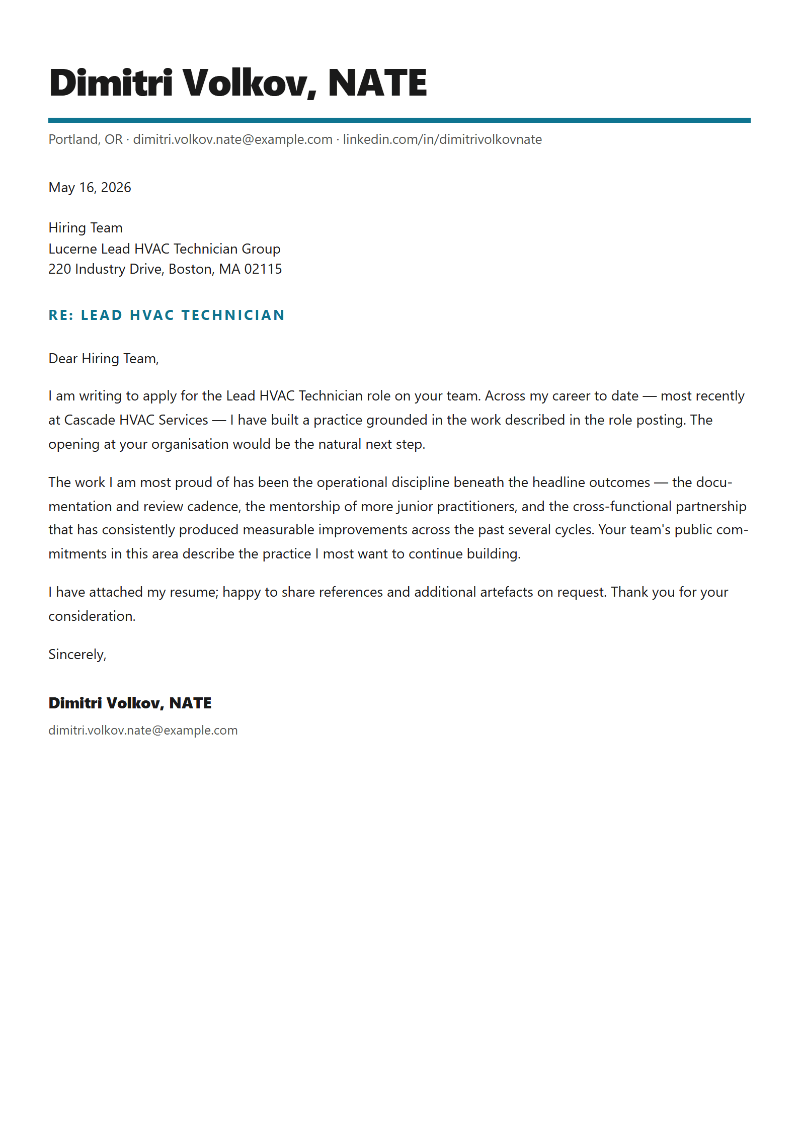 Coil cover letter template preview