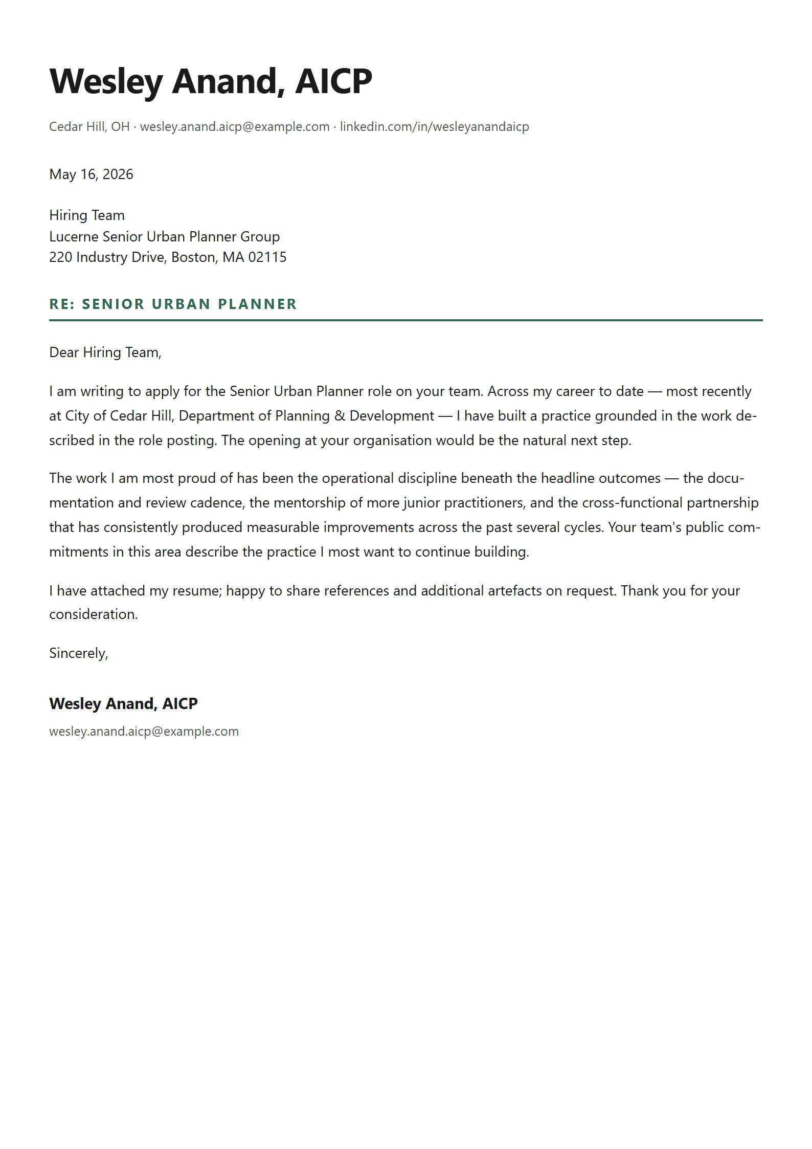 Grid cover letter template preview
