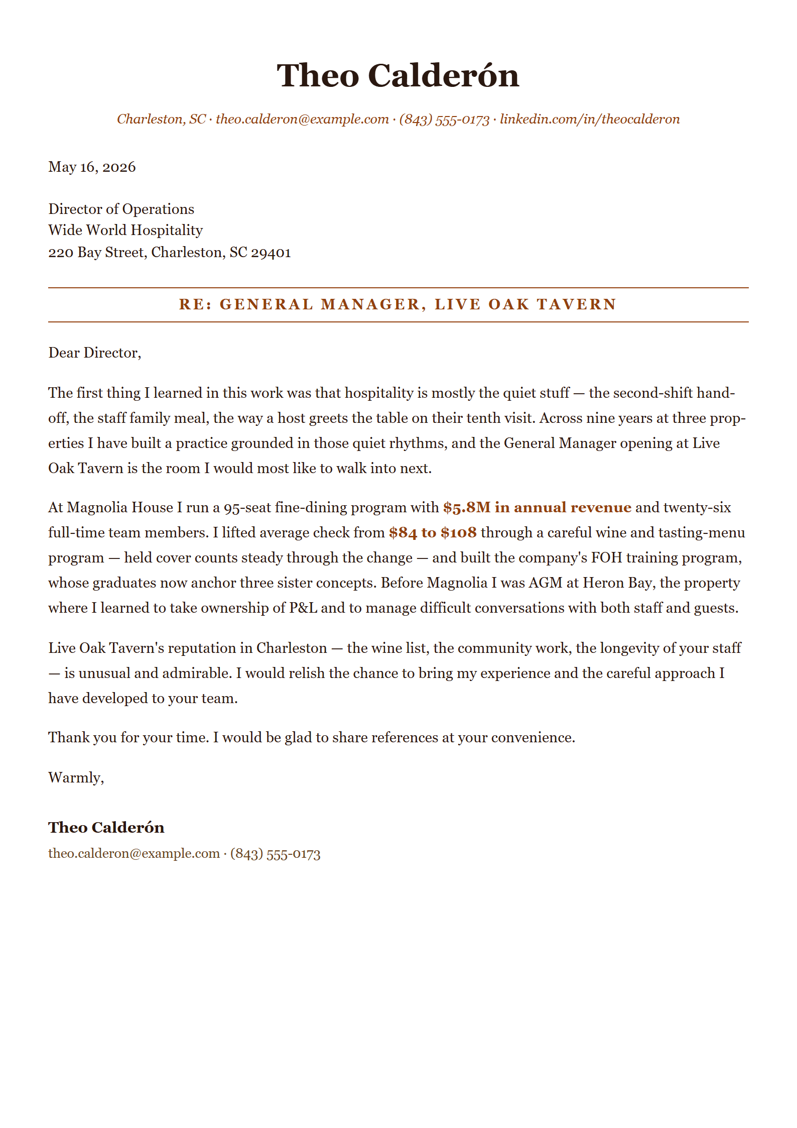 Hearth cover letter template preview