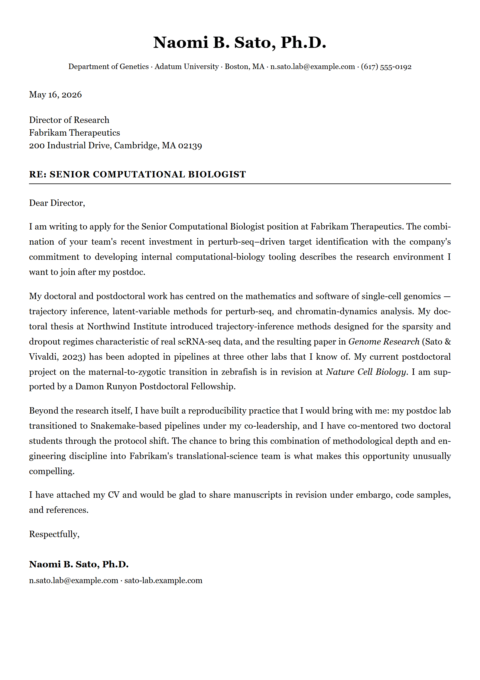 Citation cover letter template preview