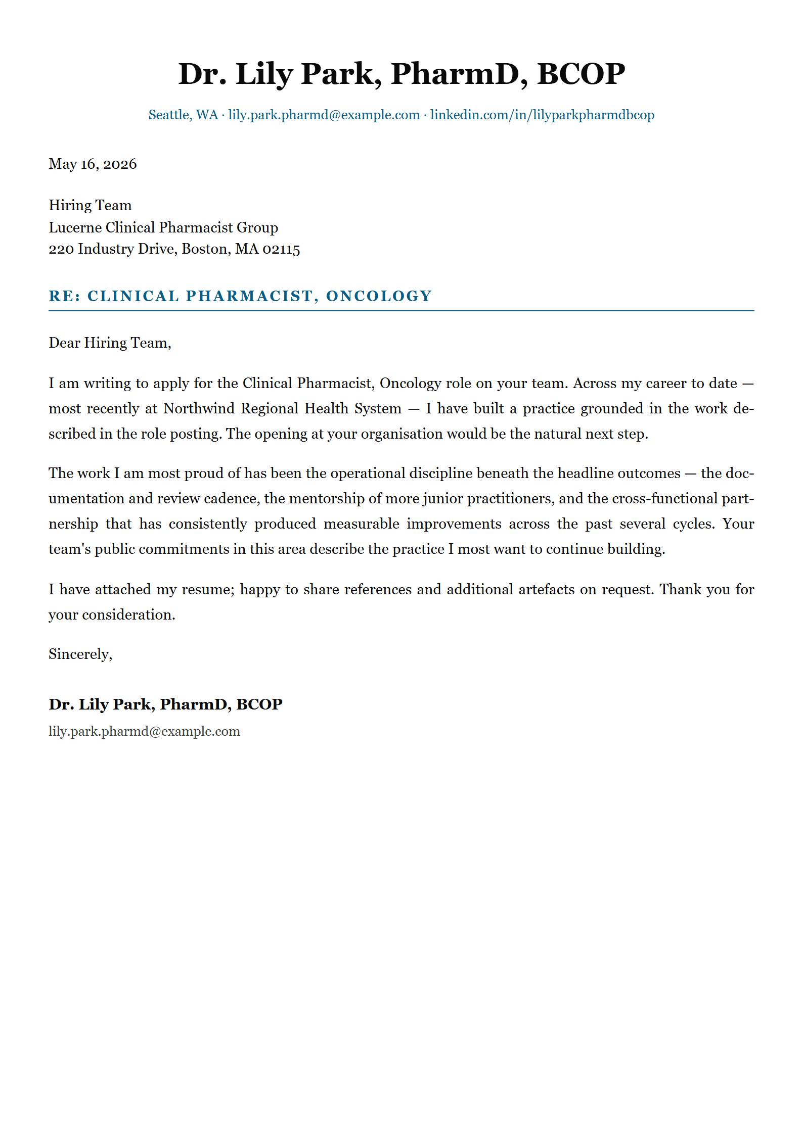 Apothic cover letter template preview