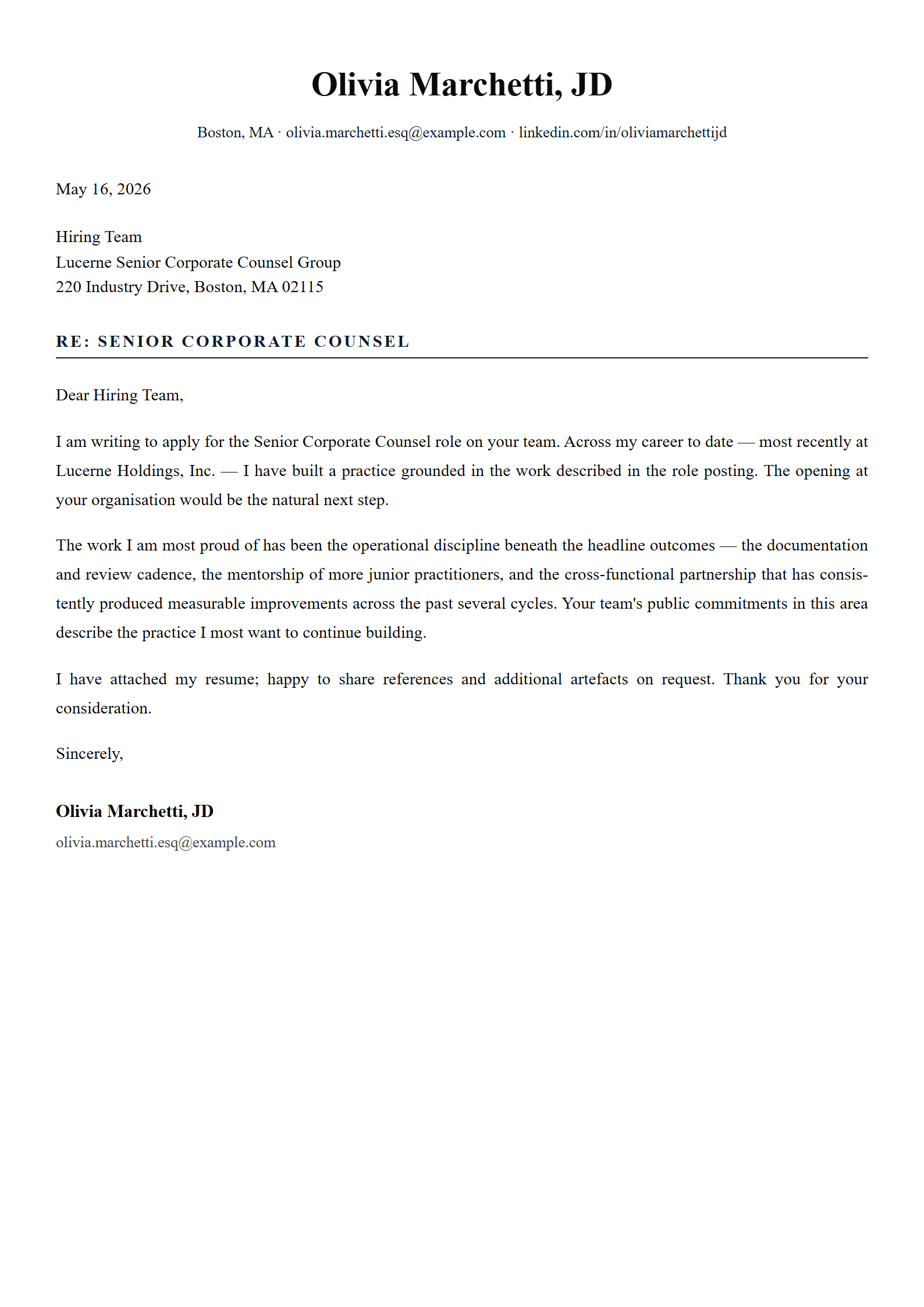 Counsel-Corp cover letter template preview