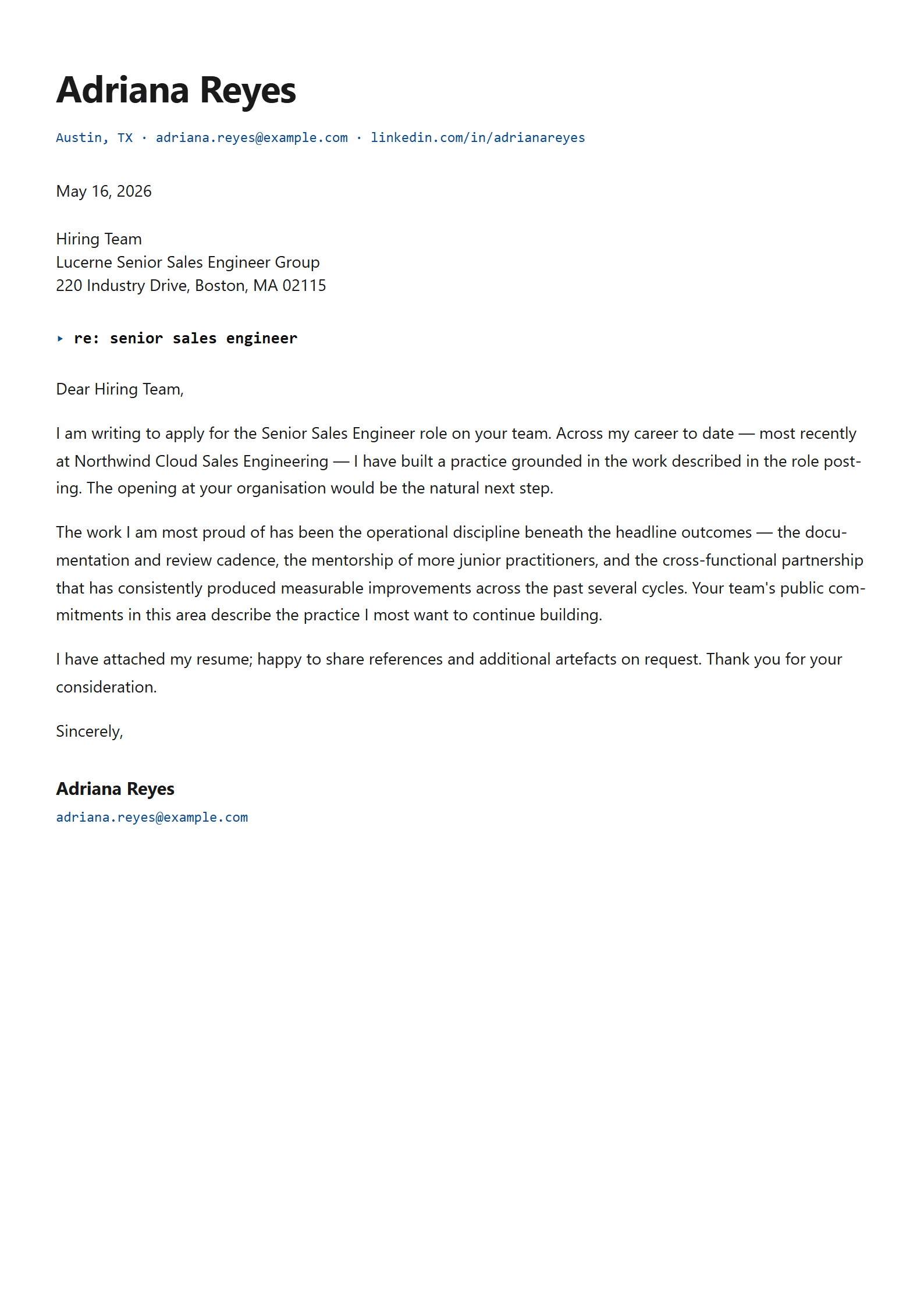 Schema cover letter template preview