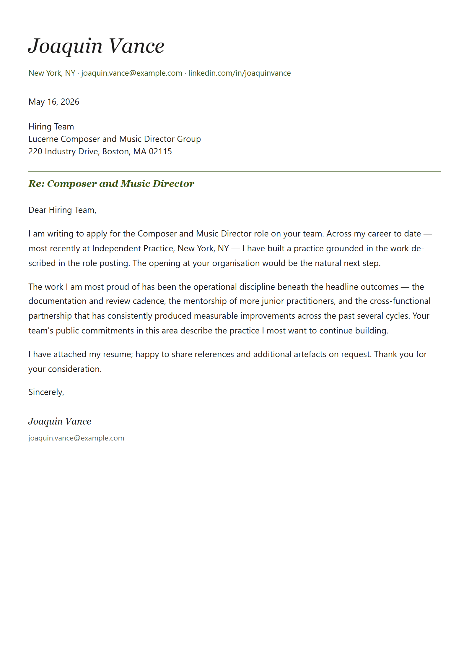 Score-Comp cover letter template preview