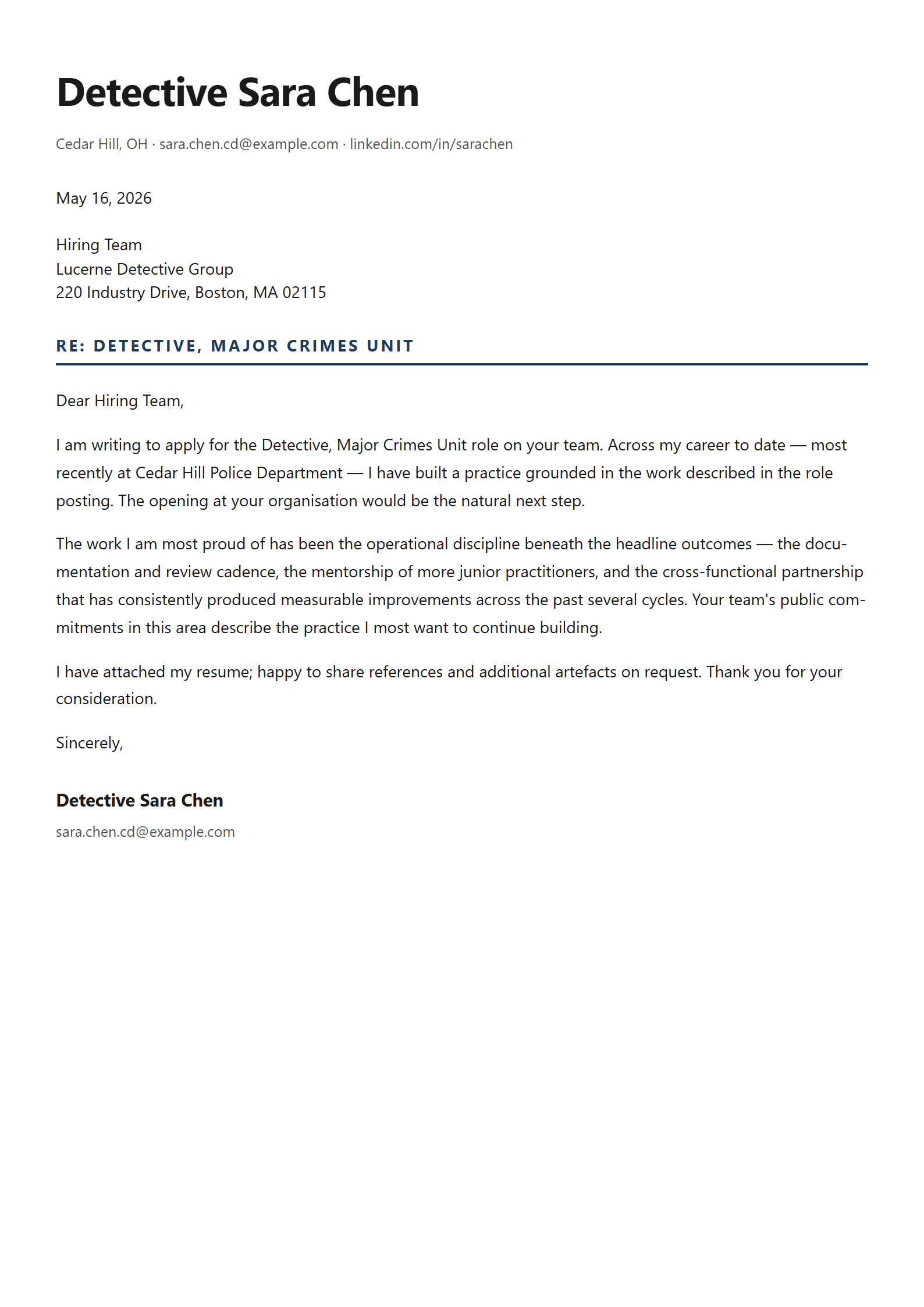 Beat cover letter template preview