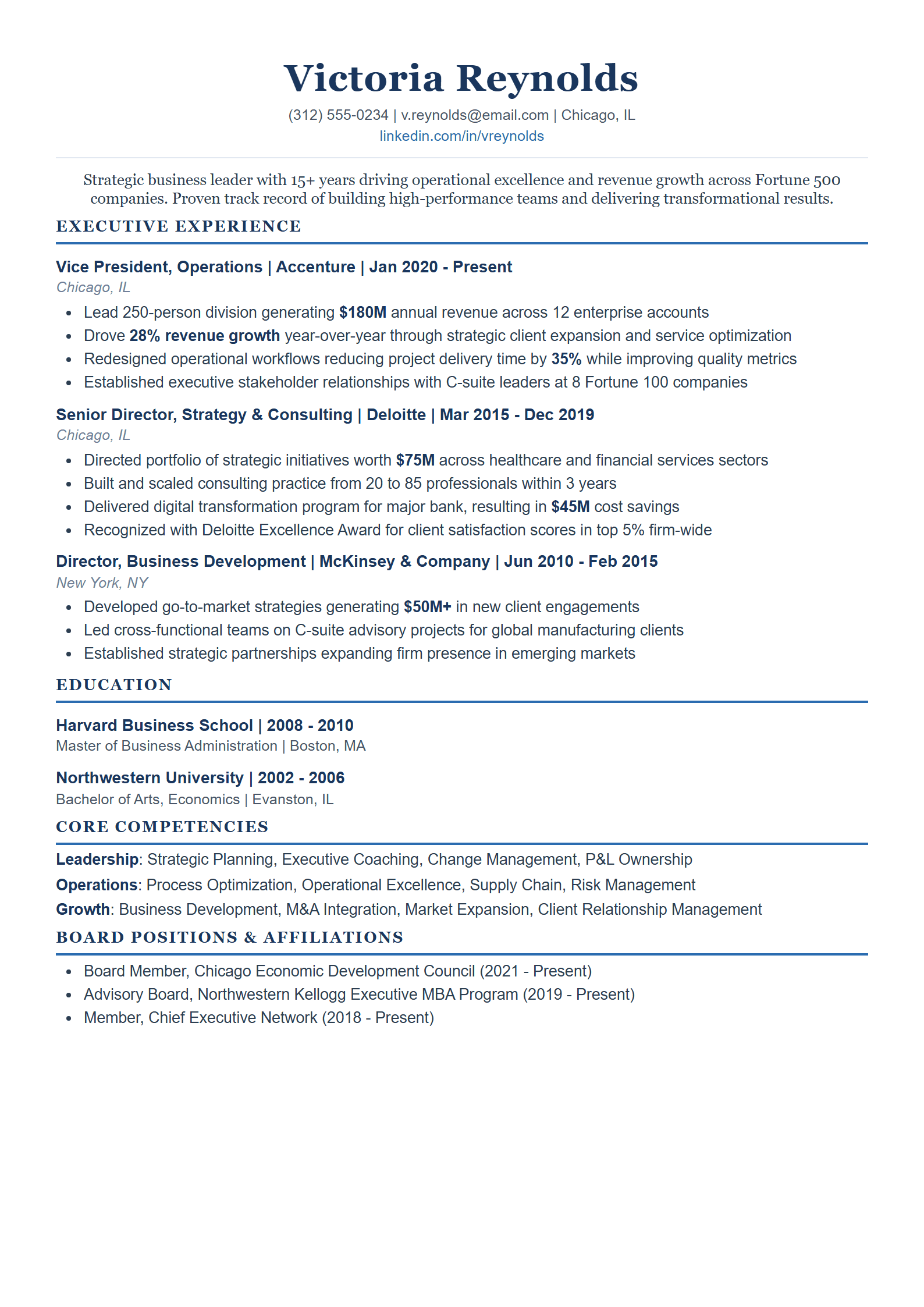 Executive Edge resume template