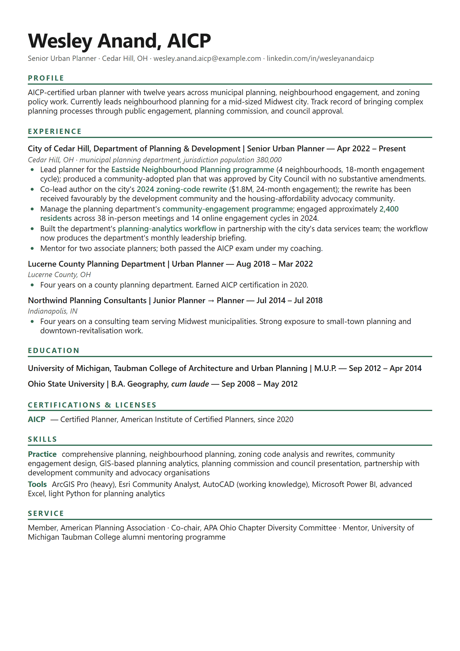 Grid resume template