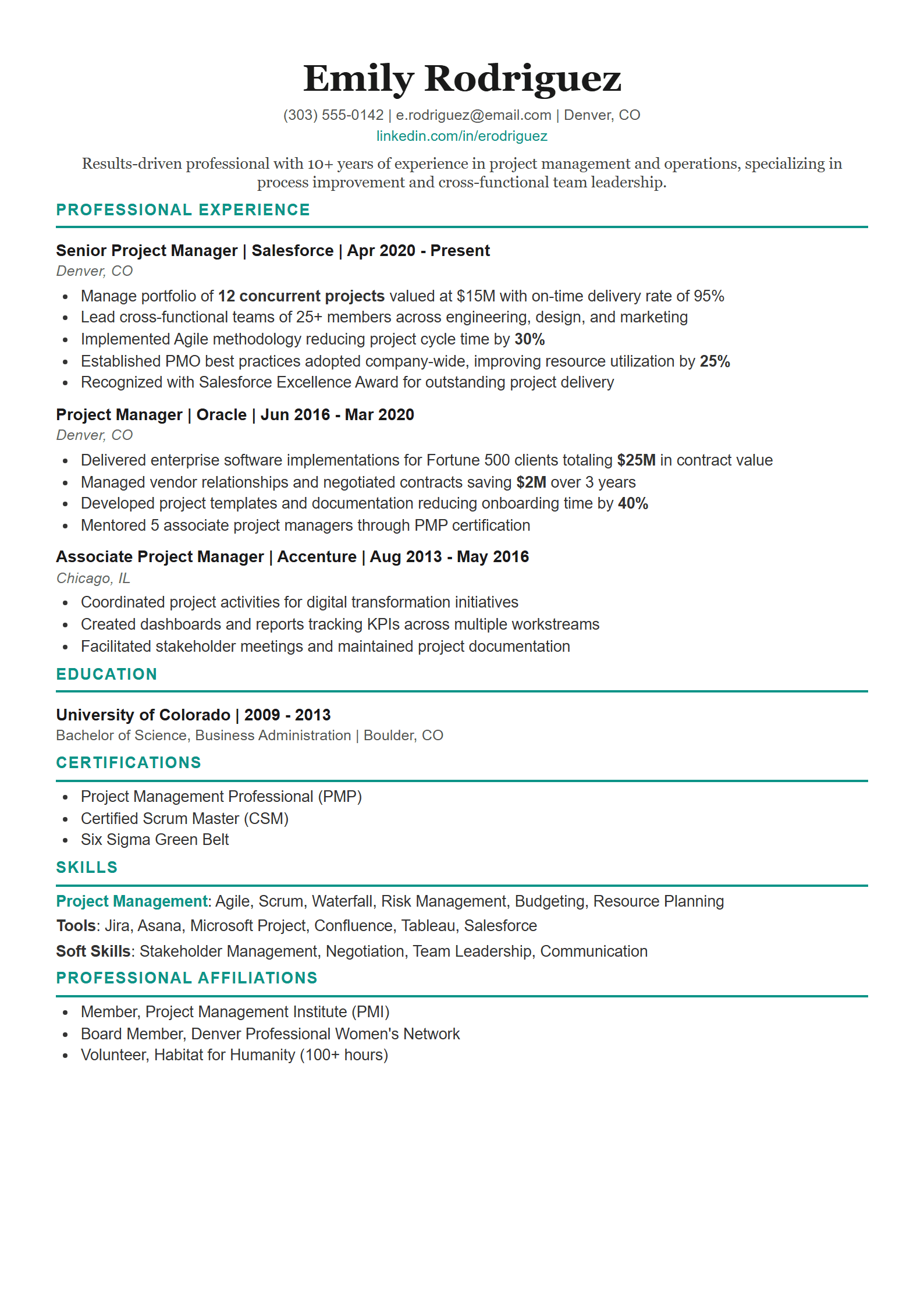 Professional Plus resume template