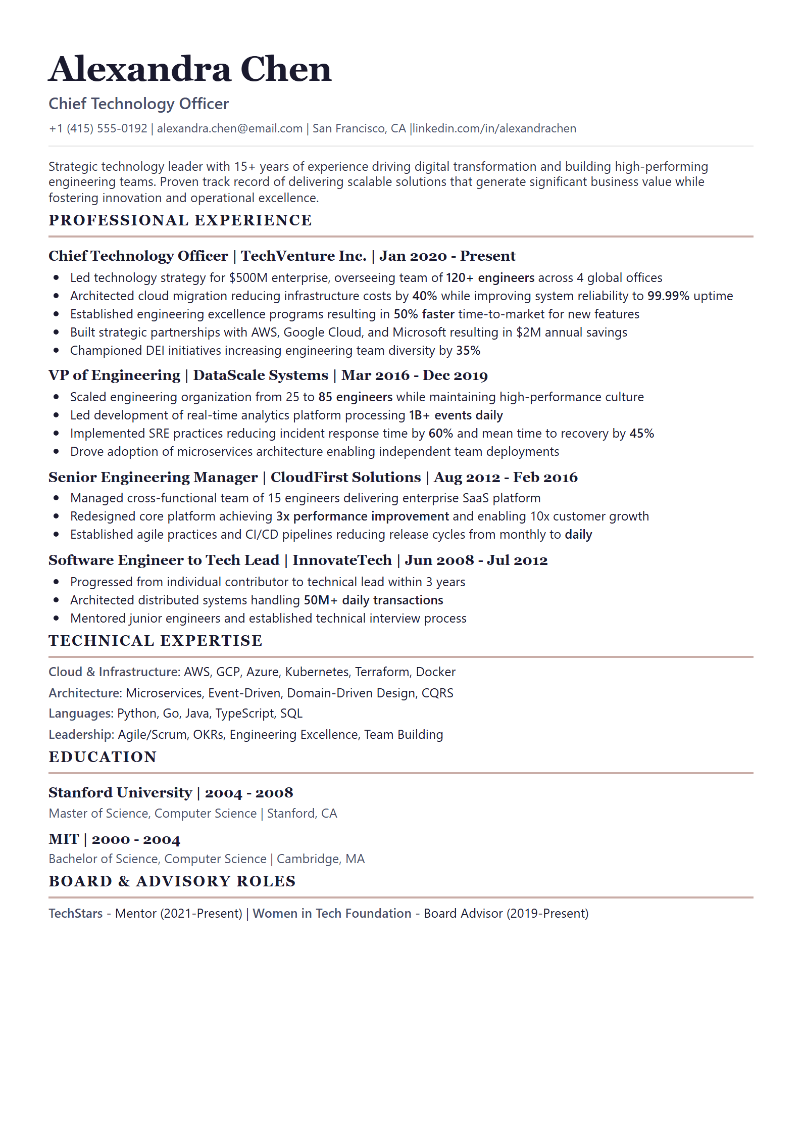 Executive Photo resume template