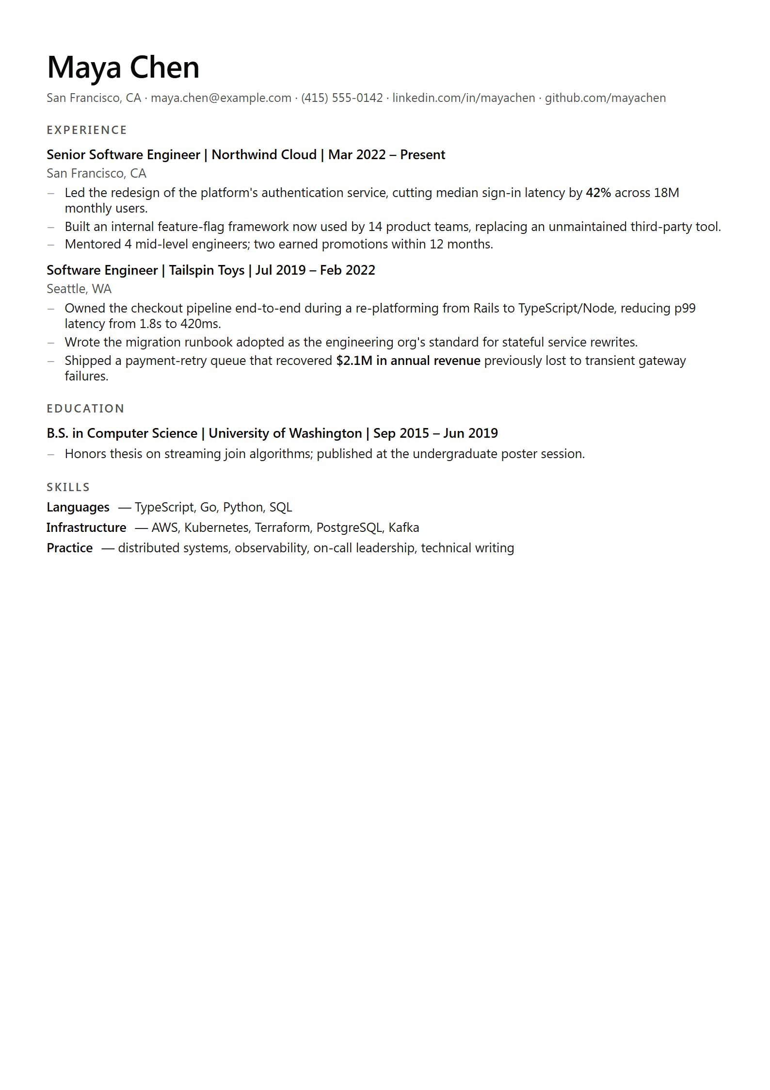 Atlas resume template