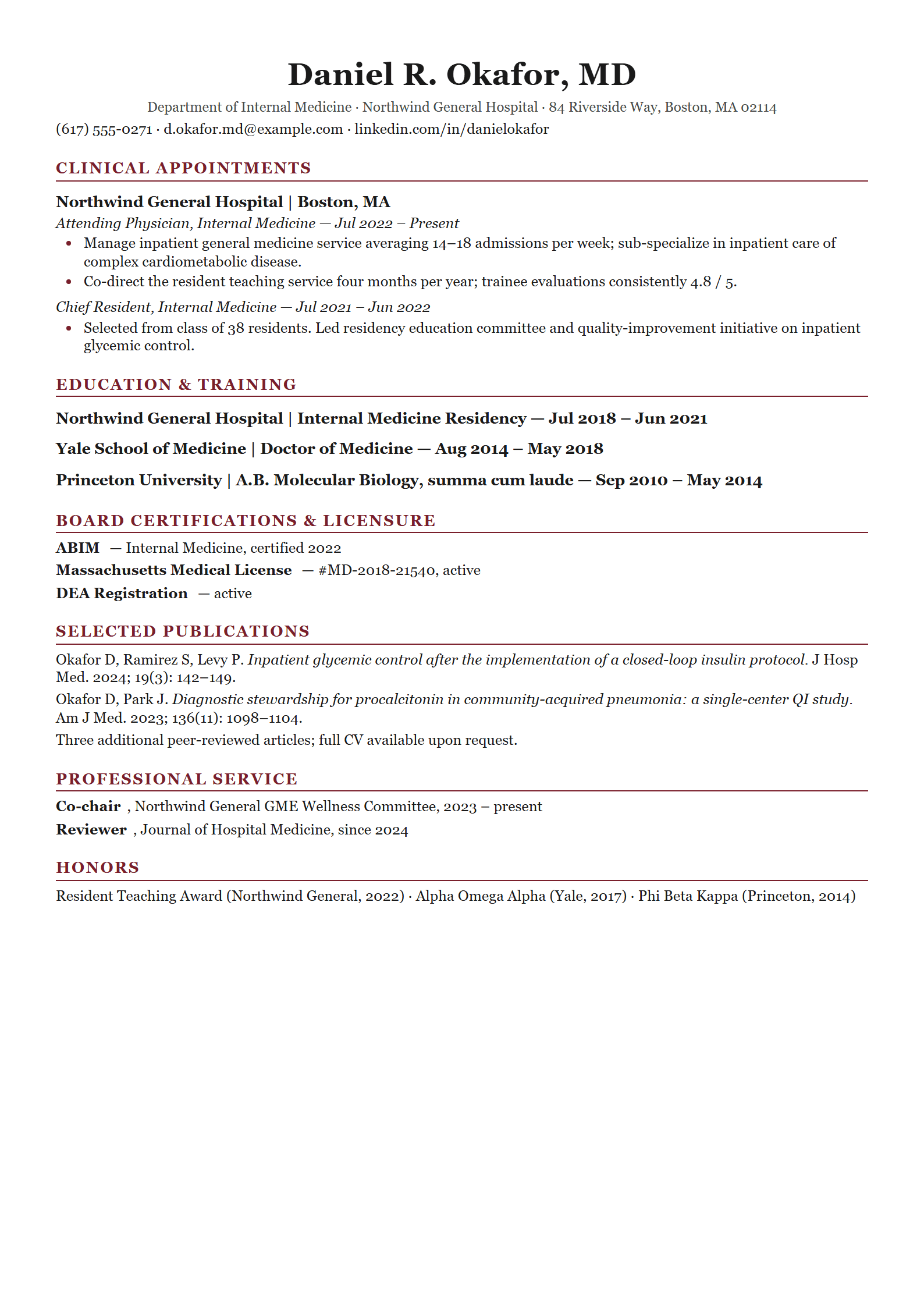 Caduceus resume template
