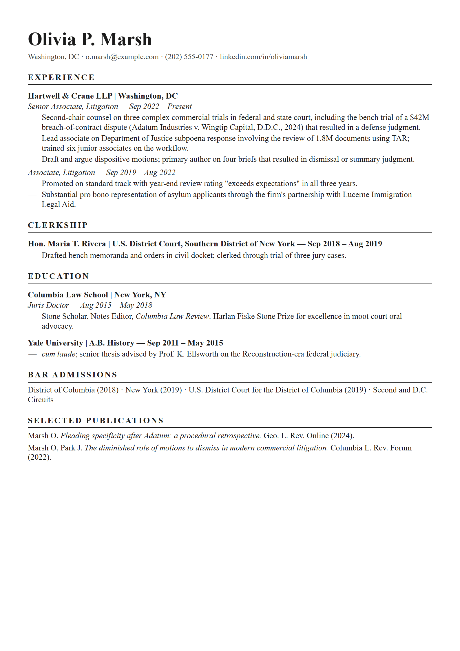 Tribune resume template