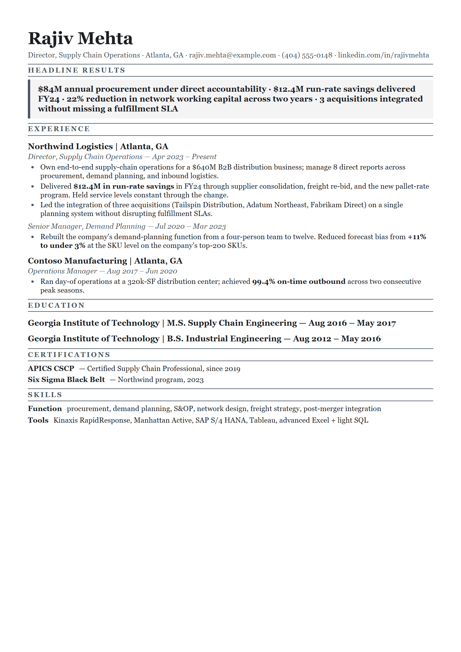 Cargo resume template