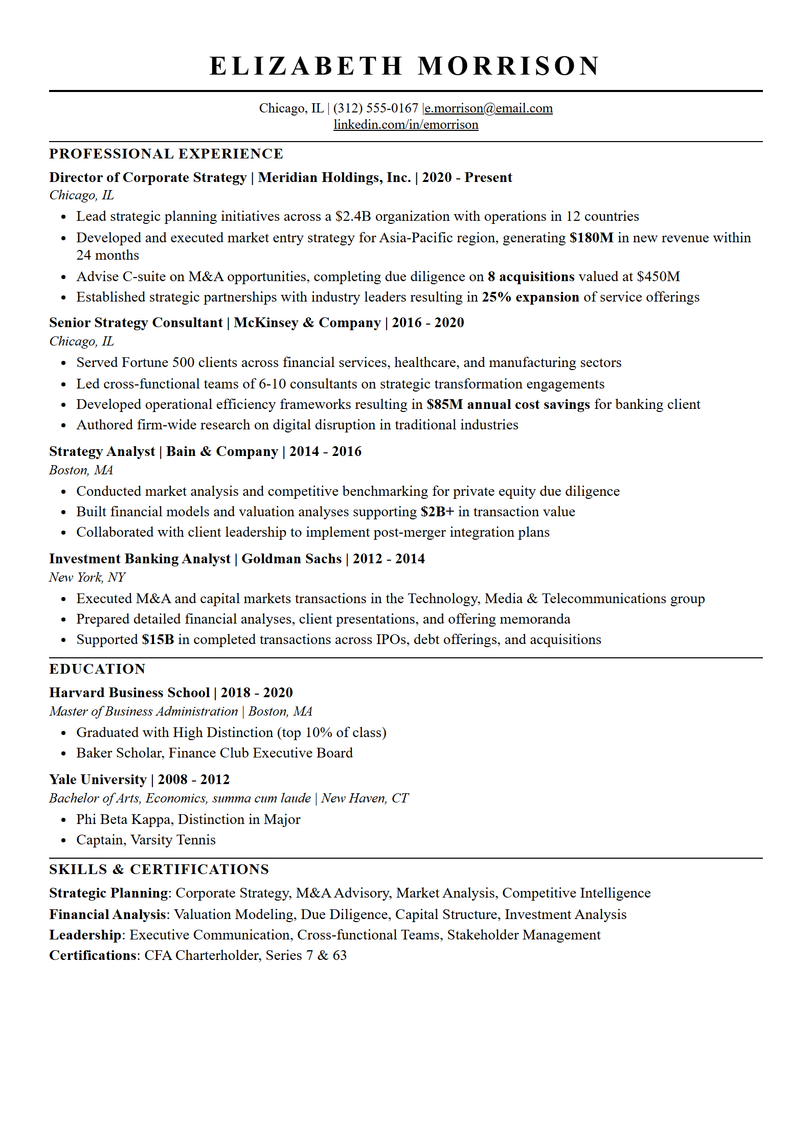 Timeless Classic resume template
