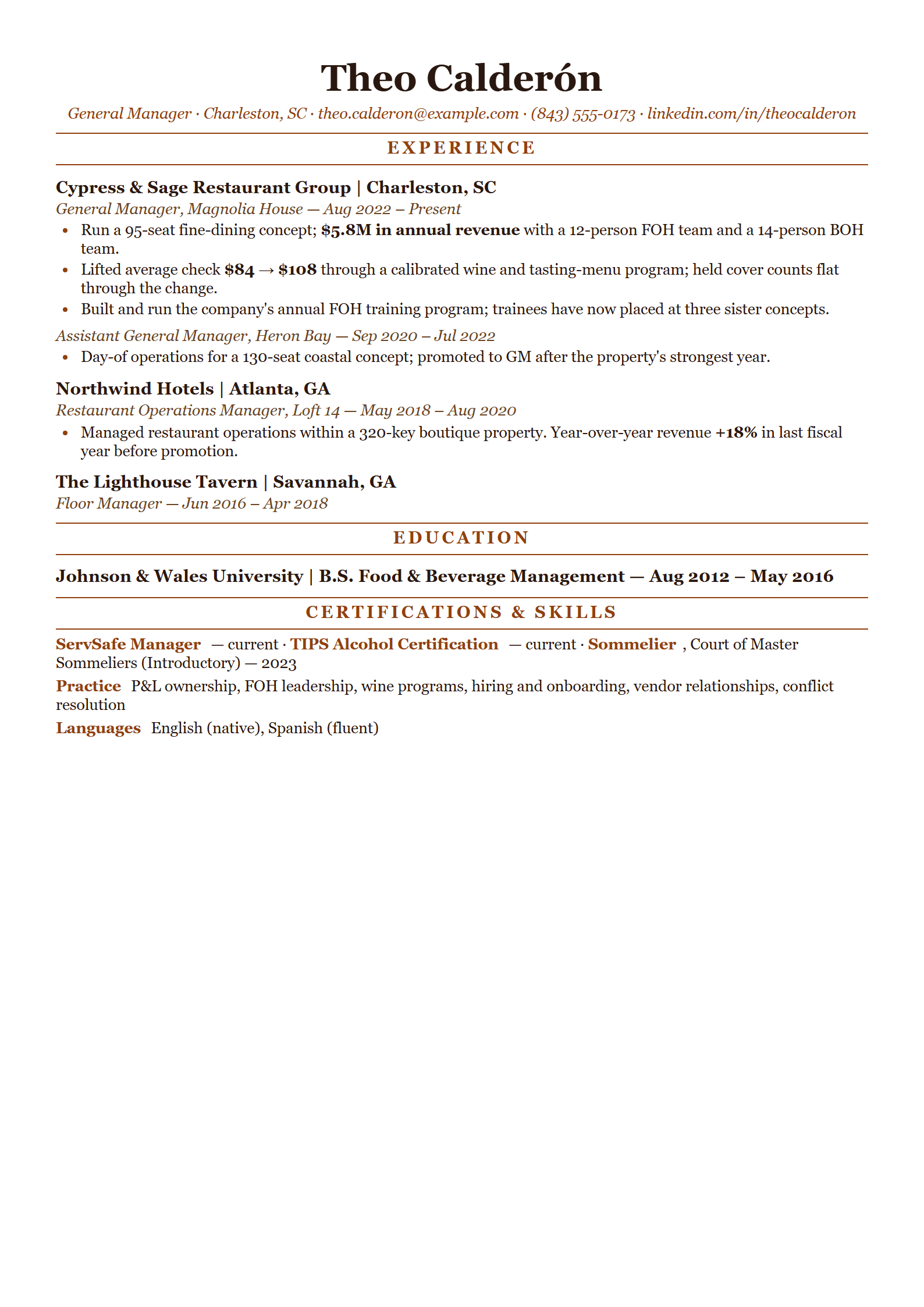 Hearth resume template