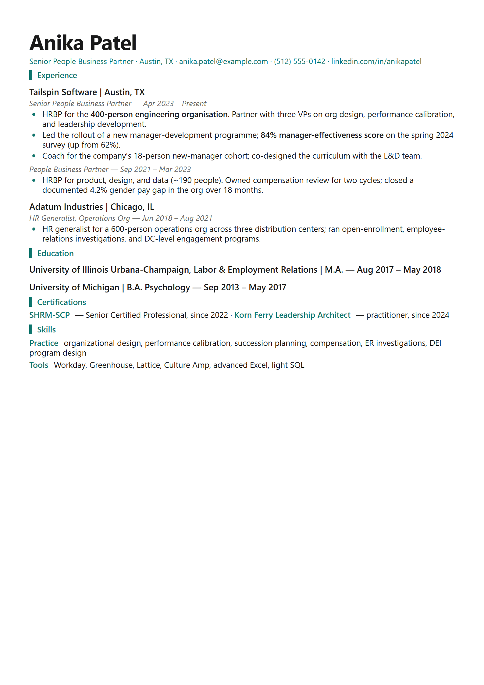 Roster resume template