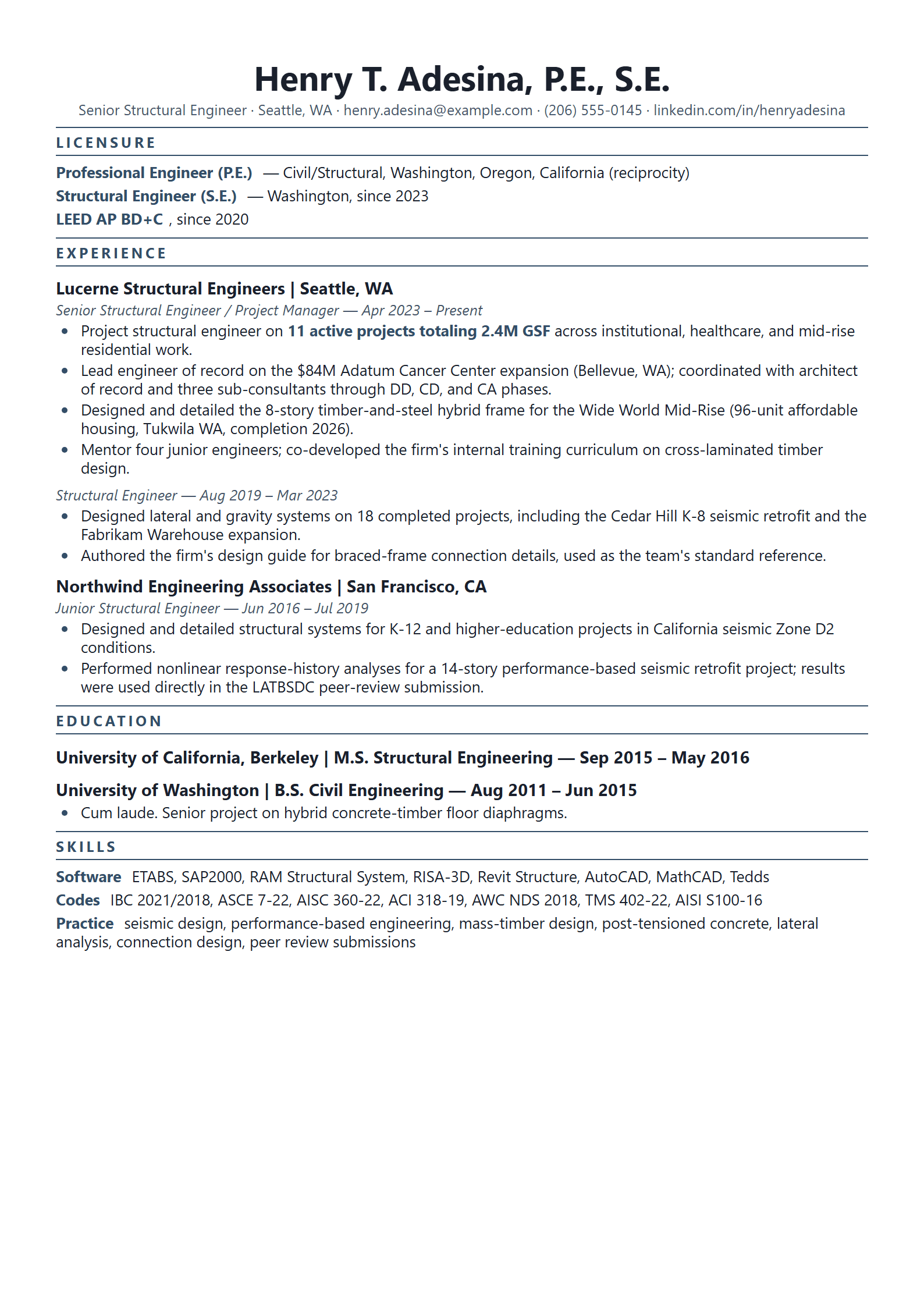 Truss resume template