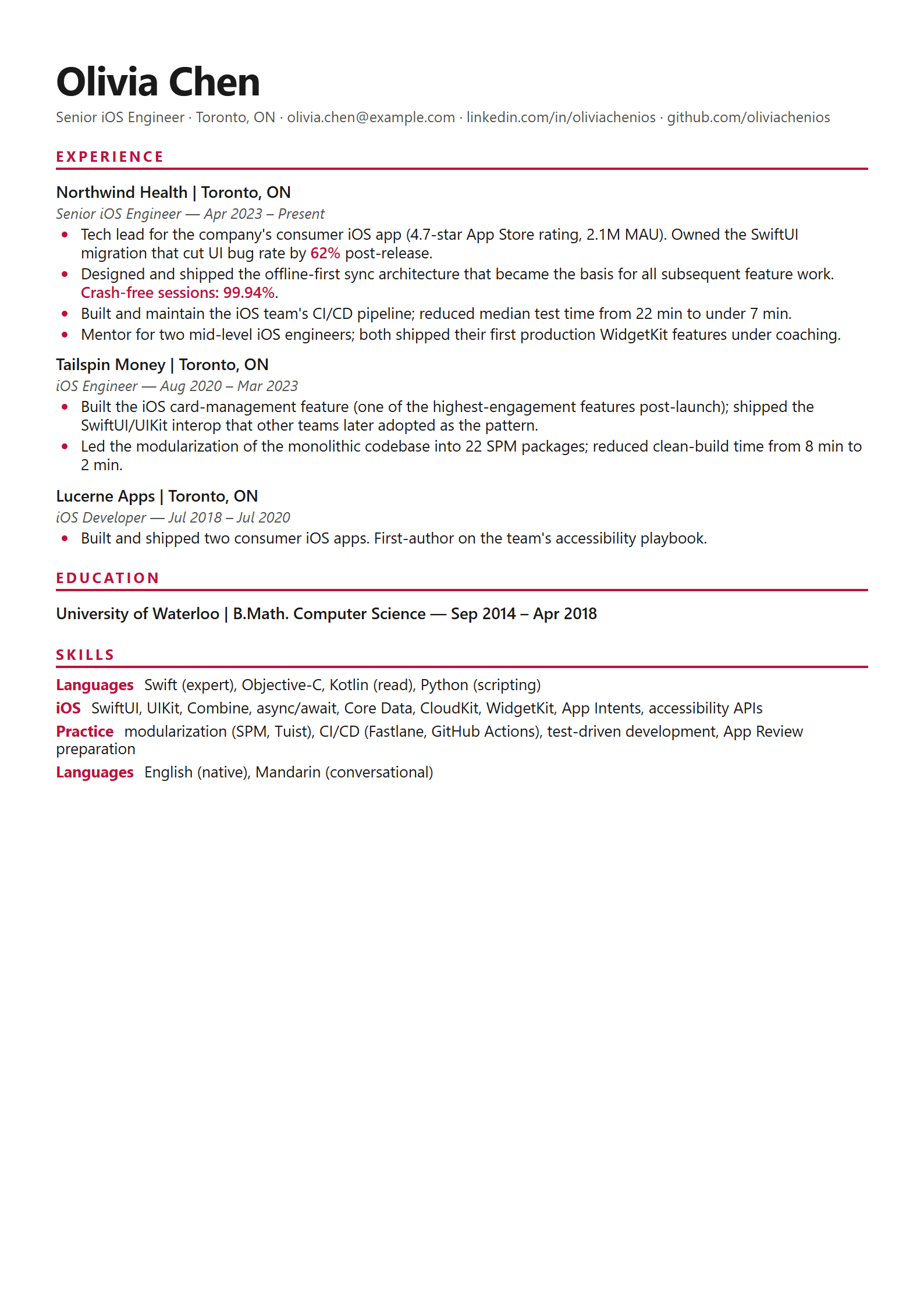 Pixel resume template