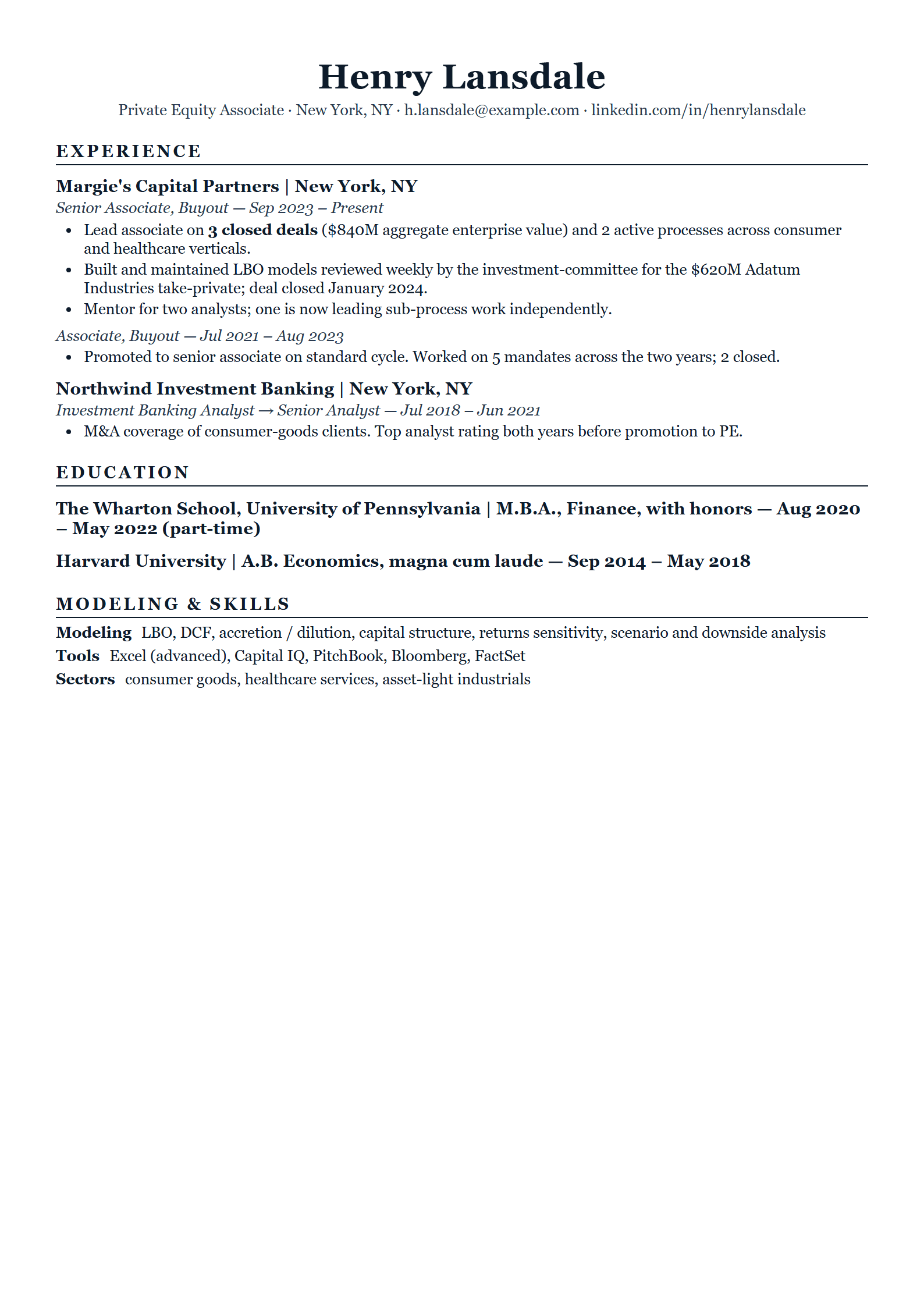 Bourse resume template