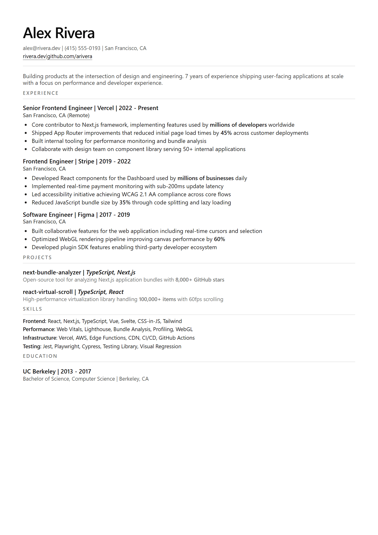Contemporary Tech resume template