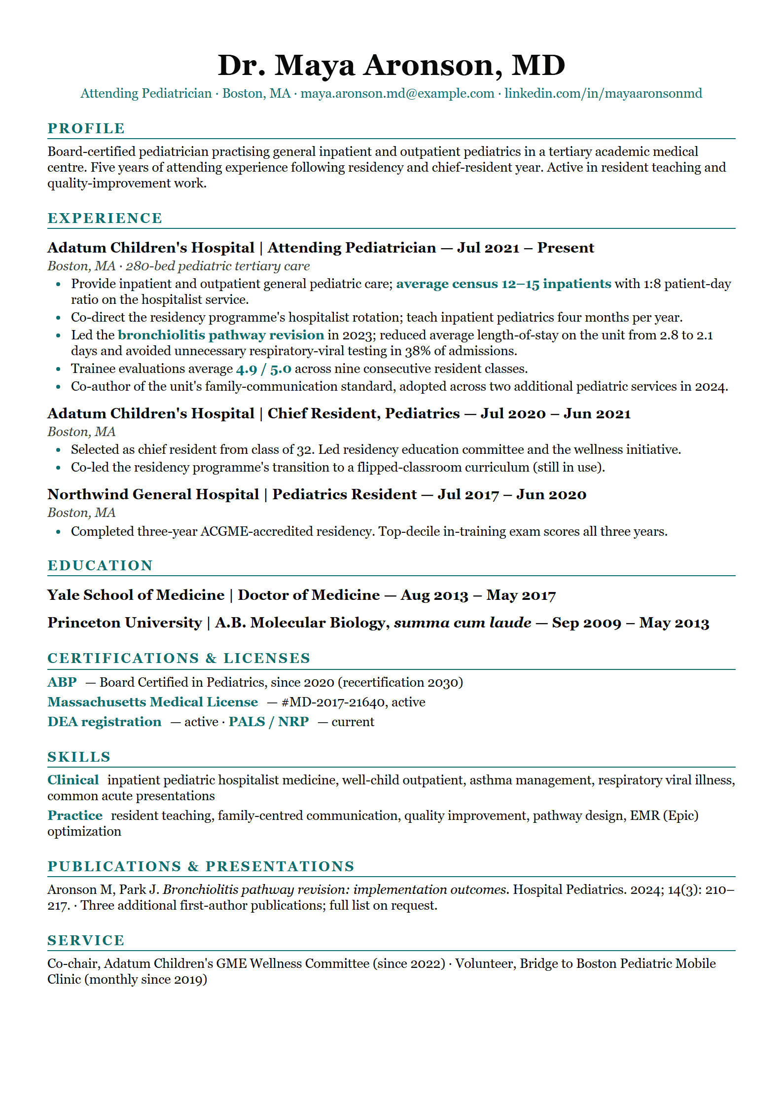 Cradleside resume template
