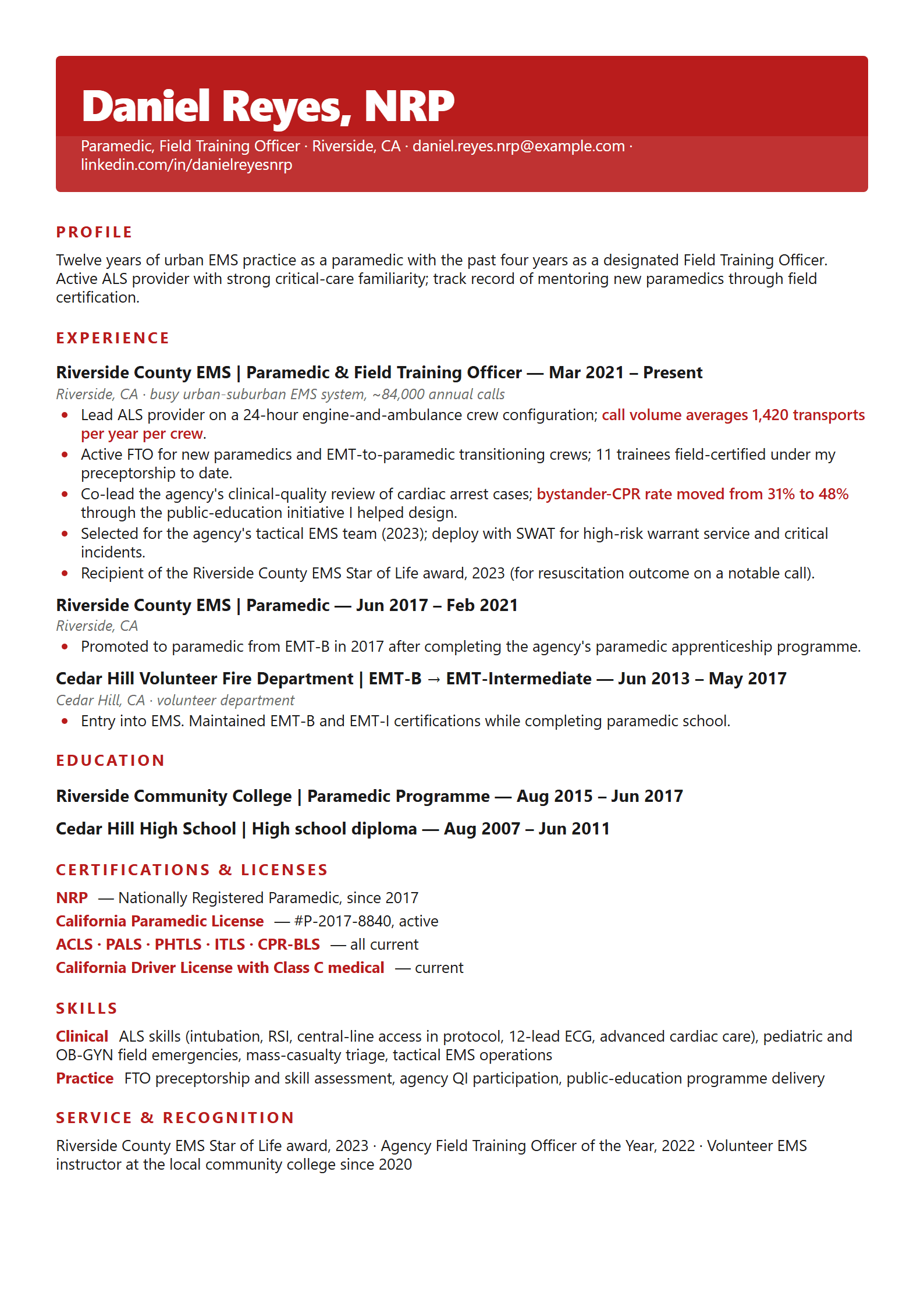Pulse-Med resume template