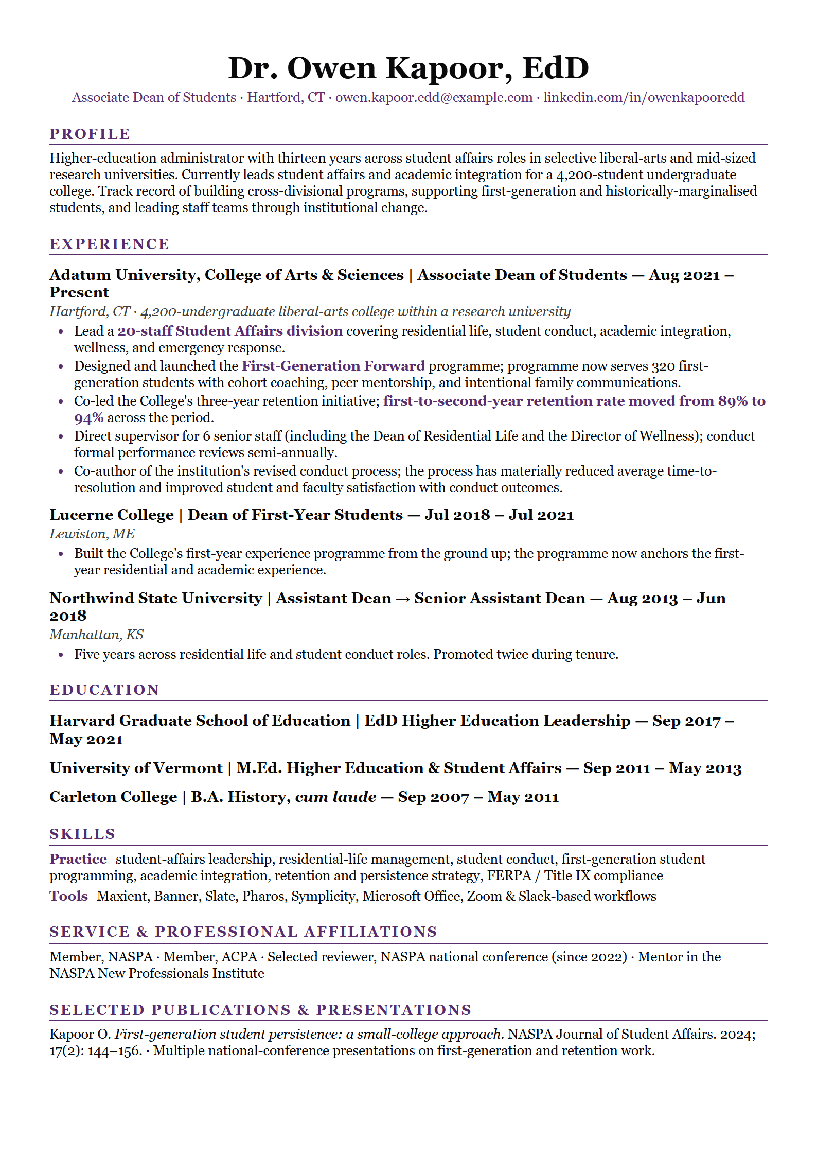 Lectern-Admin resume template