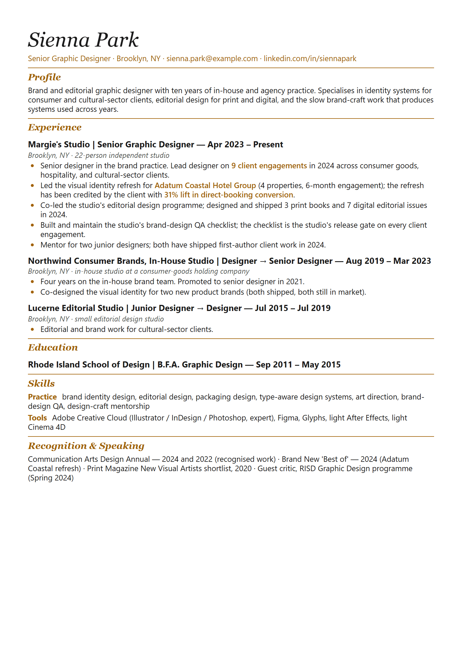 Spectrum-G resume template