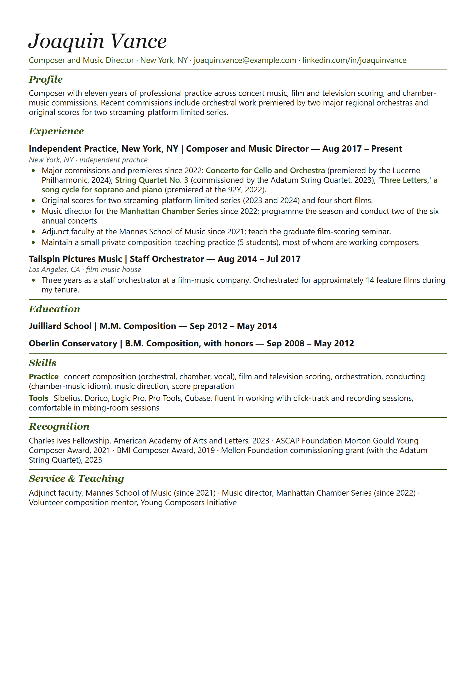 Score-Comp resume template