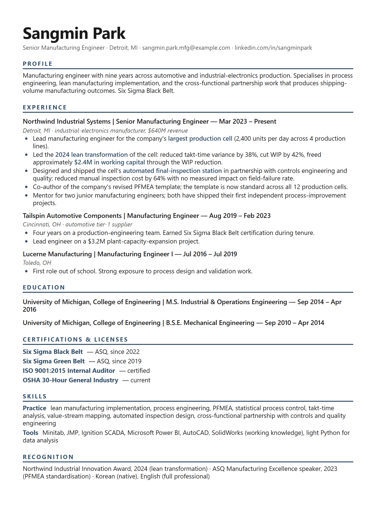 Forge-Mfg resume template